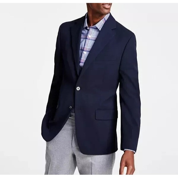 Michael Kors Men's Classic-Fit‎ Stretch Solid Blazer Size 42S Navy E071055